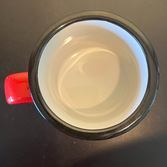 Red Camping Style Stoneware Mug with White & Black Speckles ~ Campfire Mug - Picture 5 of 6